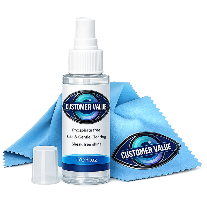 Pristine Optic Lens Cleaner with microfiber cloth